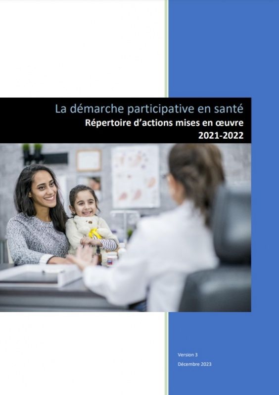 La démarche participative en santé. Répertoire d'actions mises en oeuvre 2021-2022