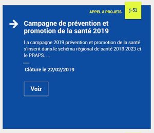 Appels à projets ARS 2019