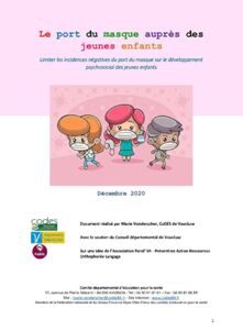 Jeunes enfants et port du masque