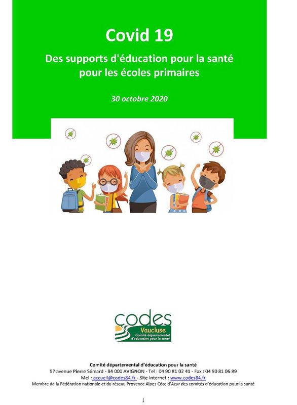 Guide gestes barrières écoles