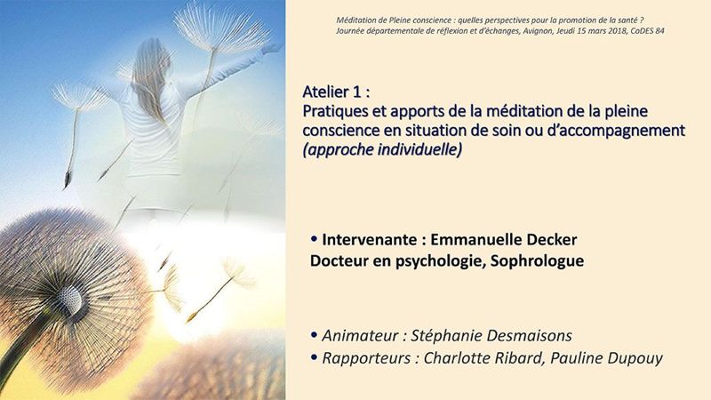Atelier Approche individuelle