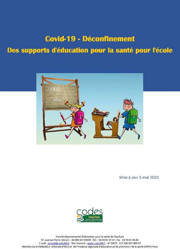 Déconfinement supports écoles