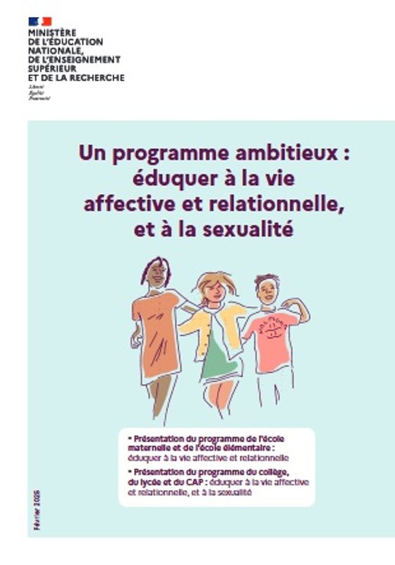 Un programme ambitieux : éduquer à la vie affective et relationnelle, et à la sexualité
