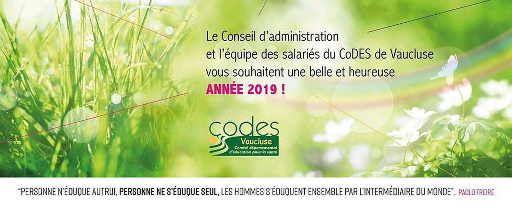 Le CoDES 84 vous présente ses meilleurs voeux