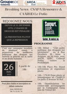 Campagne mondiale "Support Don't Punish". Mobilisation à Avignon