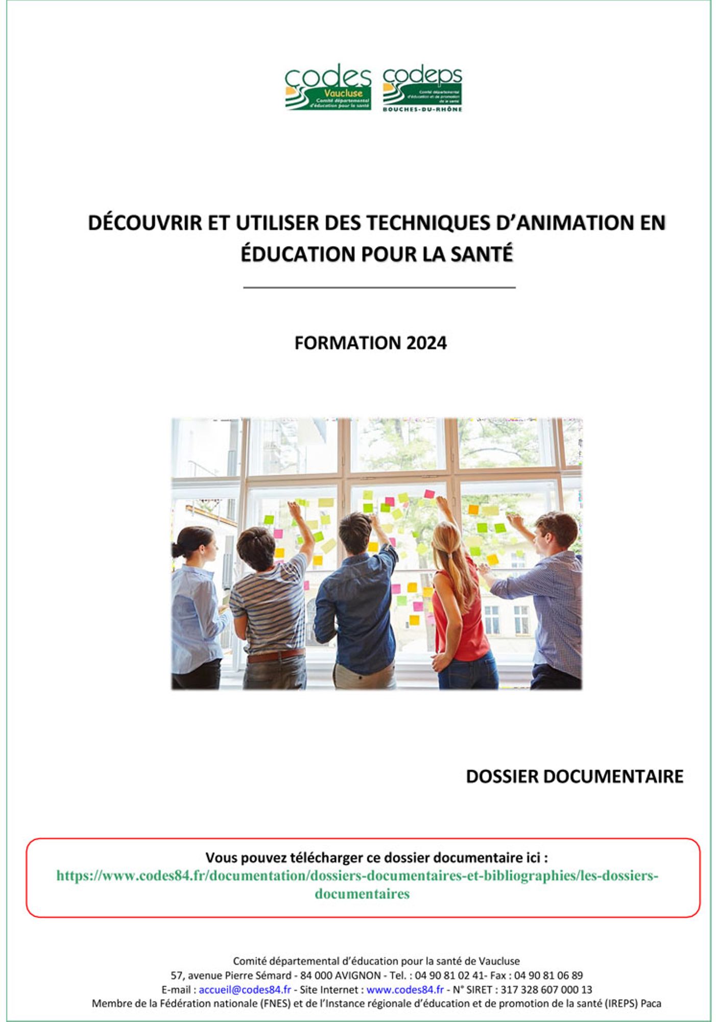 Découvrir et utiliser des techniques d’animation en éducation pour la santé 