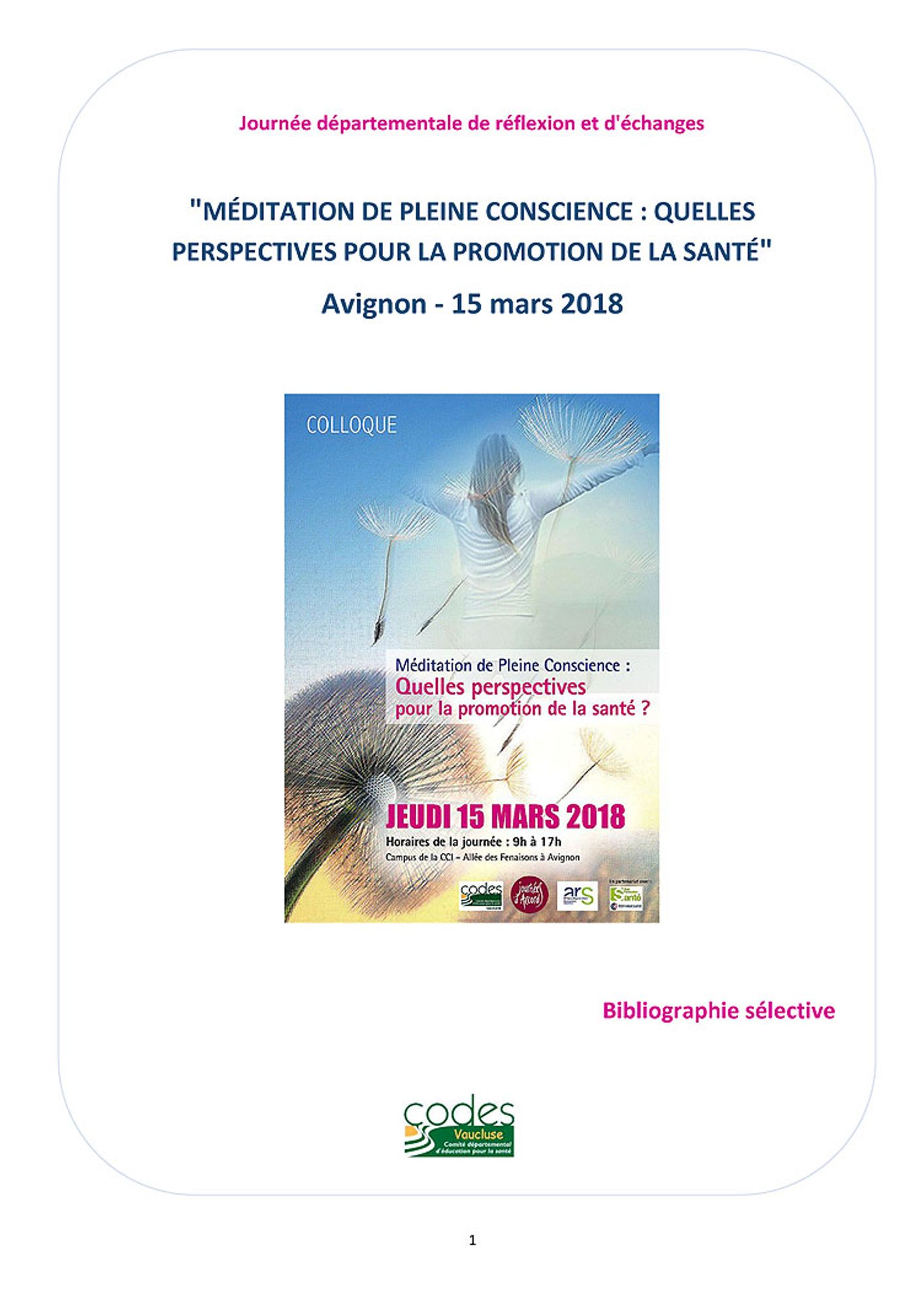 Méditation de pleine conscience : quelles perspectives pour la promotion de la santé ?