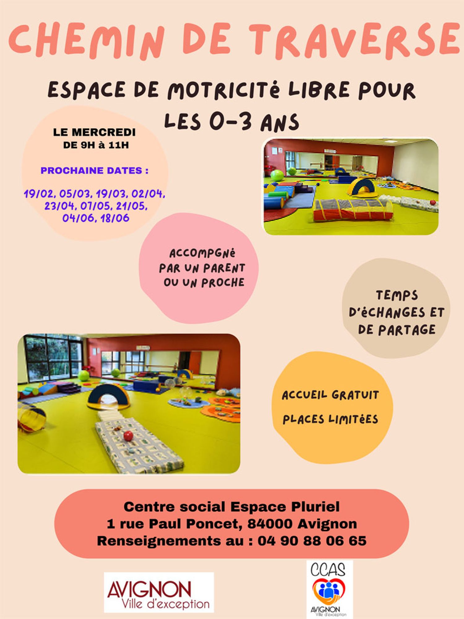 Un espace de motricité libre à l'Espace Pluriel d'Avignon 