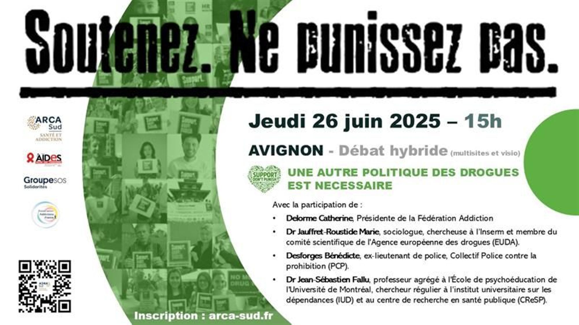 Support. Don't punish. Mobilisation à Avignon